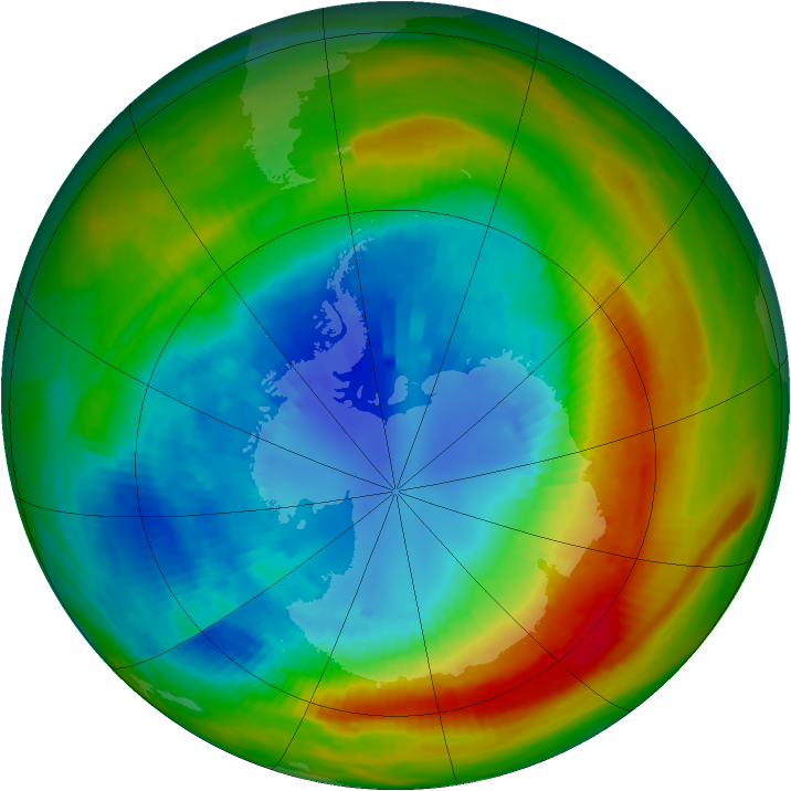 Antarctic ozone map for 02 September 1988